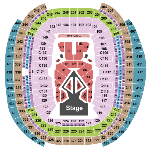 Allegiant Stadium Beyoncé Seating Chart